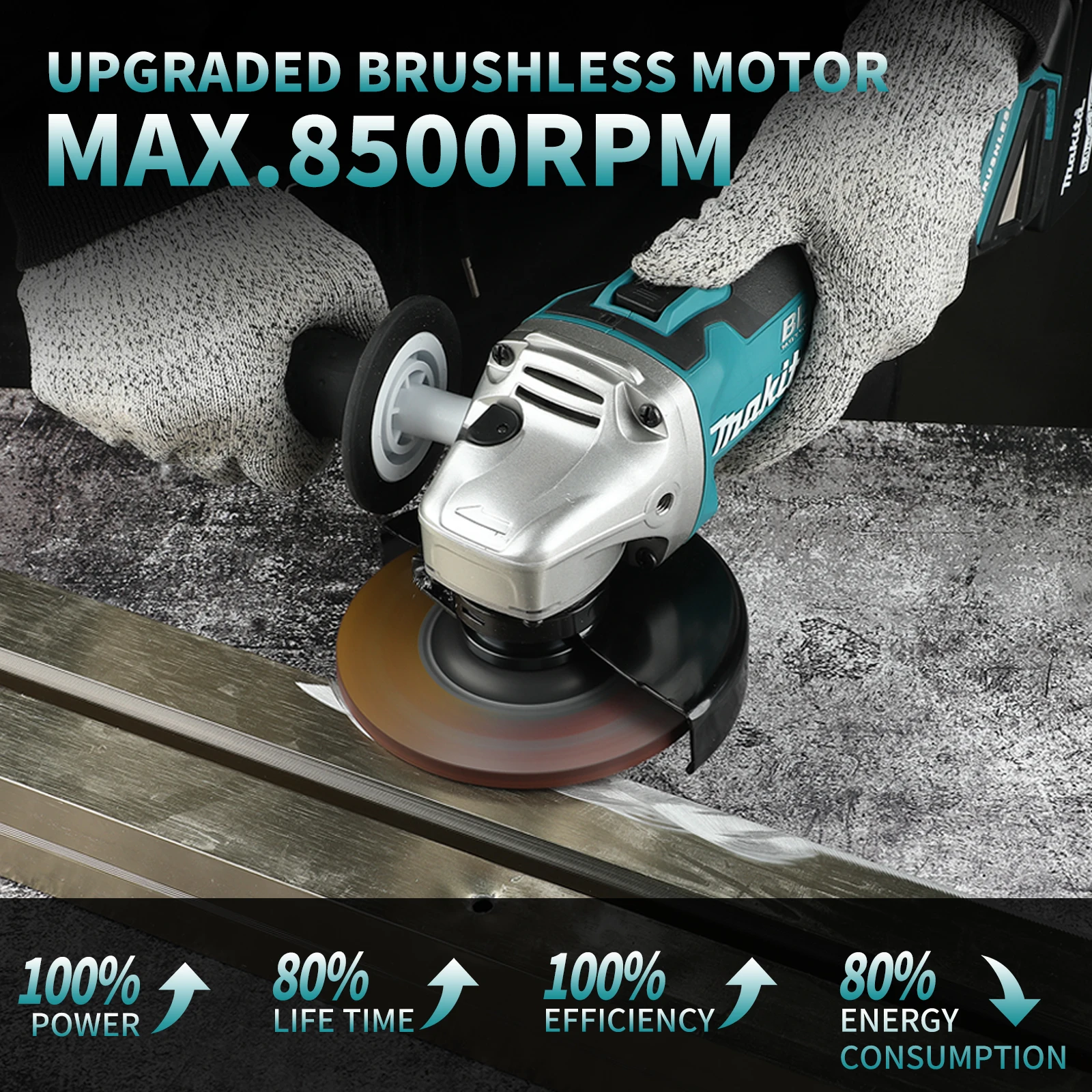 Makita DGA504 125mm Brushless  - огляд і ціна Brushless Angle Grinder Battery Powered