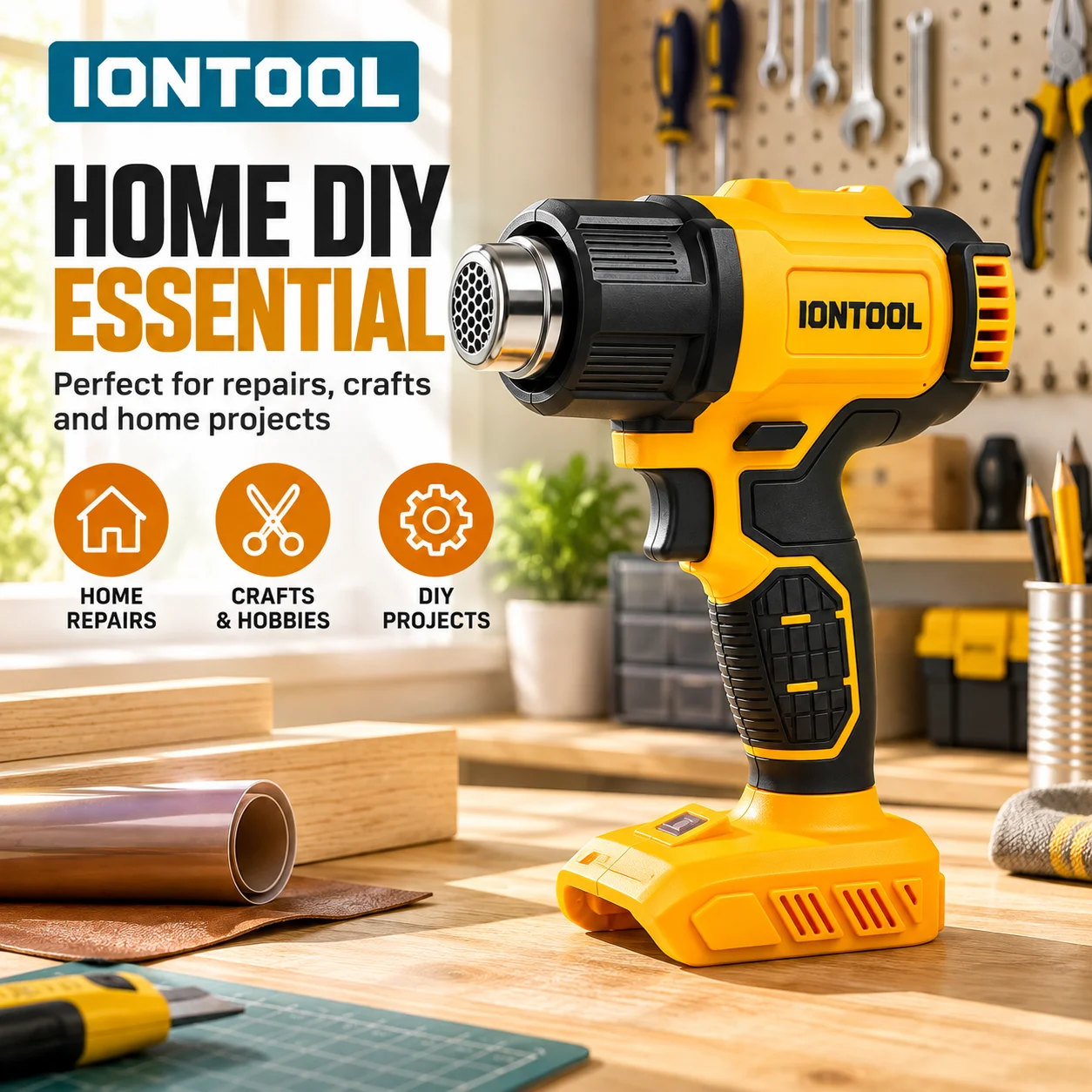 IONTOOL Yellow Cordless Heat G - огляд і ціна Cordless Heat Gun For Shrink Tubing