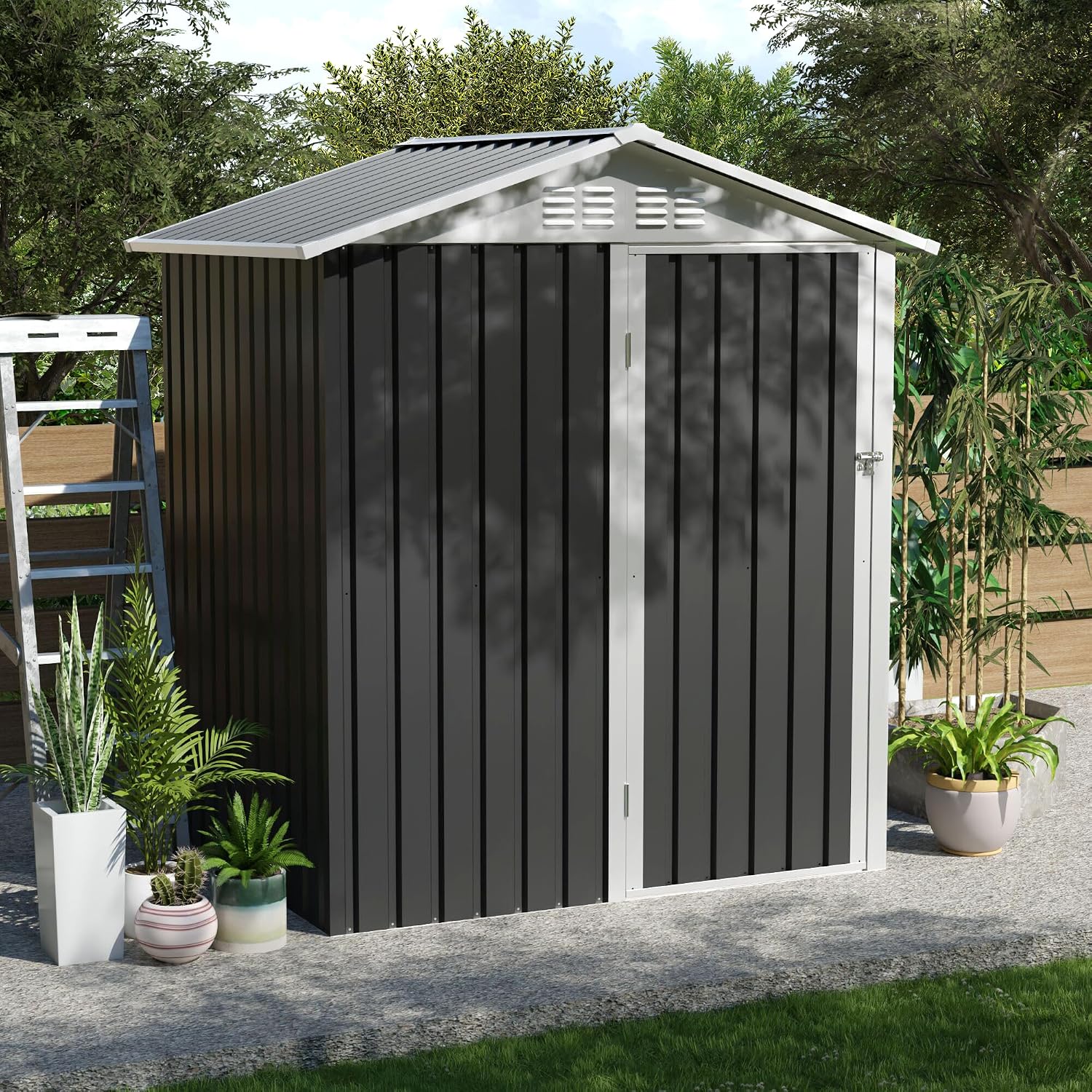Metal Outdoor Storage Shed 5.4 - огляд і ціна Garden Tools